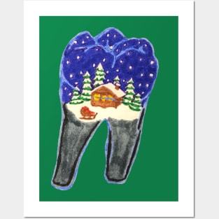 Tooth Snowglobe Posters and Art